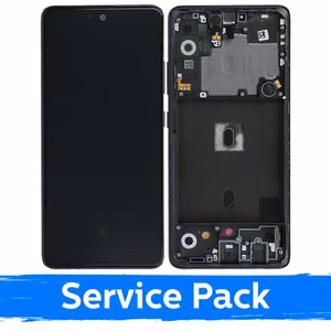 LCD ekraan ühilduv Samsung A516 A51 5G raamiga / Prism Crush White / (Service Pack)