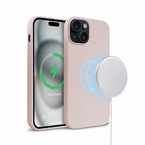 Crong Color Cover Magnetic MagSafe ümbris seadmele iPhone 15, liivaroosa