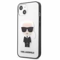Karl Lagerfeld Iconik Karl ümbris iPhone 13 mini jaoks - Läbipaistev