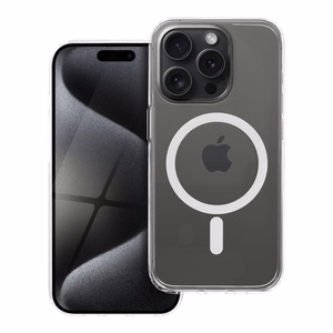 Ümbris jaoks iPhone 15 PRO Forcell F-Protect läbipaistev Hybrid Premium ühilduv koos Magsafe läbipaistev