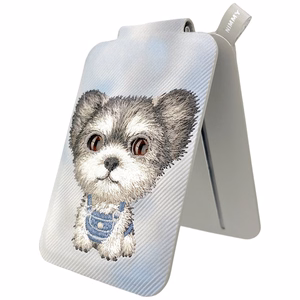Nimmy New Big-Eye Cute Pets 2.0 Dog MagSafe magnetiline telefoni kaarditasku koos toega – hall