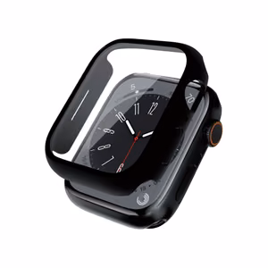 Crong Hybrid Watch Case integreeritud klaasiga kaitseümbris Apple Watch 44 mm kellale, must
