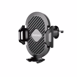 Dudao F2+ smartphone hoidja jaoks air vent, clamp - must