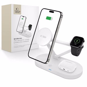 Tech-Protect QI15W-A41 3in1 Wireless Laadija koos MagSafe jaoks Apple Devices - valge