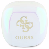 Guess Bluetooth kõrvaklapid GUTWSJ144ESH TWS + docking station valge/valge Iridescent 4G Printed Logo