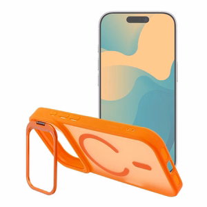 Case for iPhone 17 Pro Max / 18 Pro Max Forcell F-Protect Shadow Stand Premium compatible with MagSafe orange