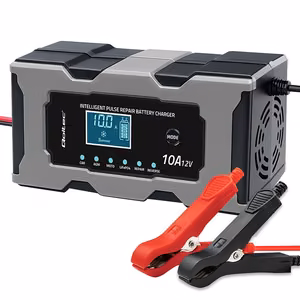 Qoltec 52493 Charger 12V 10A | Rectifier with repair function for AGM GEL LiFePO4 battery | LCD