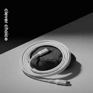 Crong Armor Link MFi USB-C–Lightning kiirlaadimiskaabel, 1,5 m, valge
