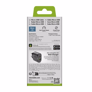 SBS LTHL200 Кабель USB-A - Micro-USB 1m - чёрный
