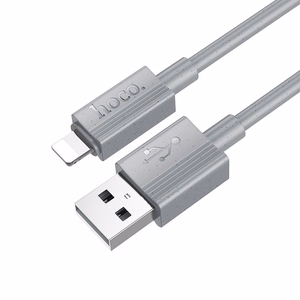 Кабель USB A to Lightning Hoco 2,4A 1 м X107 серый