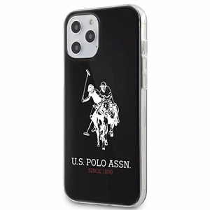 US Polo USHCP12LTPUHRBK Shiny Big Logo ümbris seadmele iPhone 12 Pro Max 6.7", must