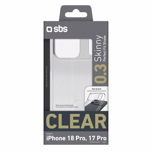 SBS Skinny ümbris mudelile iPhone 18 Pro / 17 Pro – läbipaistev