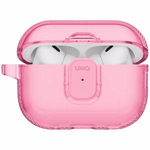 Uniq Glase Pro Ümbris jaoks AirPods Pro 3 Lock Ümbris - Läbipaistev roosa