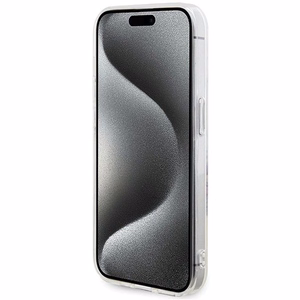 GUESS чехол для IPHONE 15 Pro Max совместимый с MagSafe GUHMP15XHFWFCT (Flowers Wreath) прозрачный