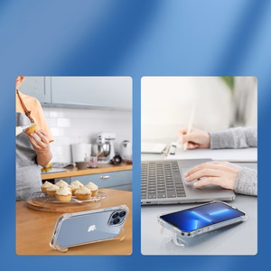 Joyroom Defender seeria kaaned iPhone 14 Pro soomustatud konksuga kaitsekaane, selge (JR-14H2)