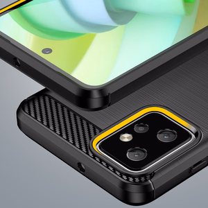 Carbon Ümbris jaoks Motorola Moto G Power 2023 flexible silicone carbon cover must