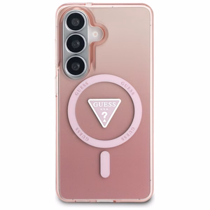 Guess ümbris IML Gradient Triangle MagSafe for Samsung Galaxy S26 roosa