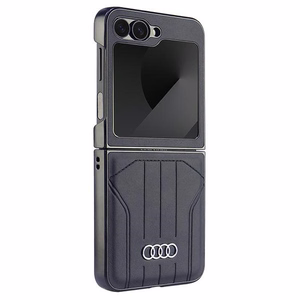 Чехол Audi из синтетической кожи MagSafe для Samsung Galaxy Z Flip 6 - чёрный