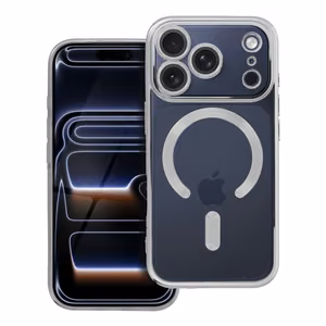 ELECTRO MAG COVER case compatible with MagSafe jaoks IPHONE 17 Pro hõbedane