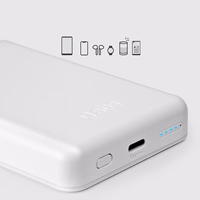 Powerbank SBS TEBB5000MAG1CW 5000 mAh USB-C, MagSafe ühilduv - valge