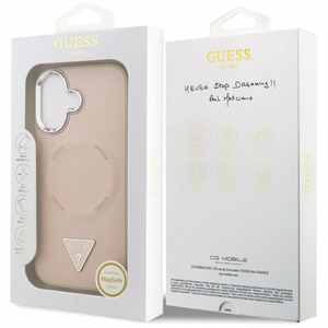 GUESS ümbris jaoks IPHONE 17 compatible with MagSafe GUHMP17SPSDTSCMP (PU W/ Triangle Logo) roosa