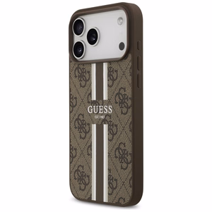 Guess 4G Printed Stripes MagSafe ümbris jaoks iPhone 17 Pro Max - brown