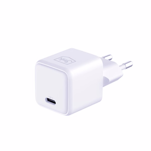 3mk Hyper Charger PD GaN 25W Wall Charger with USB-C Cable - White