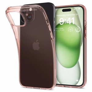 Spigen Crystal Flex iPhone 15 Plus Ümbris - roosa/läbipaistev