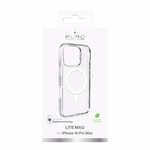 Puro Lite Mag MagSafe Silicone Ümbris jaoks iPhone 16 Pro Max - Läbipaistev