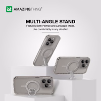 Amazing Thing Titan Pro Mag Ring Grip Ümbris 10FT IP156.1PTRGY jaoks Iphone 15 Pro titanium