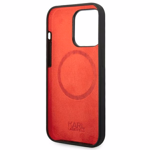 Karl Lagerfeld KLHMP14LSLMP1K iPhone 14 Pro 6,1" hardcase czarny/must Silicone Plaque Magsafe
