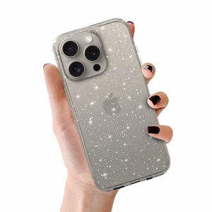 Crystal Glitter Ümbris jaoks Iphone 13 Pro Max Hõbedane