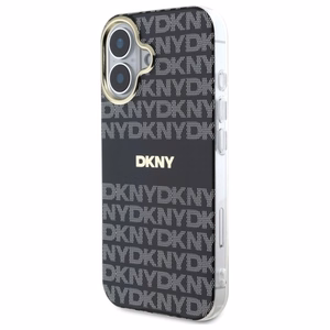 DKNY Repeat Texture Pattern With Stripe iPhone 16 Ümbris - Must