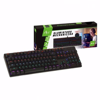 ART juhe mechanical klaviatuur USB A QWERTY LED AK-51 must