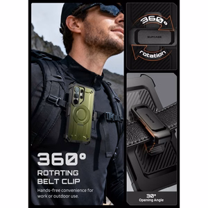 Supcase Unicorn Beetle Pro Mag MagSafe 2-komplektne ümbris Samsung Galaxy S26 Ultra jaoks - roheline ja must