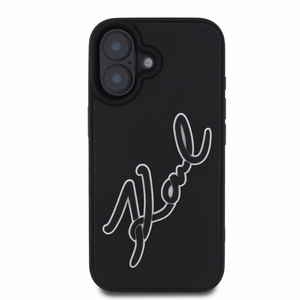 Karl Lagerfeld 3D Rubber Signature iPhone 16 Ümbris - must