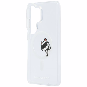 Karl Lagerfeld case IML Peekaboo Choupette MagSafe for Samsung Galaxy S26 Ultra transparent