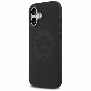 Mercedes Leather Vintage Logo MagSafe Ümbris jaoks iPhone 17 - Must
