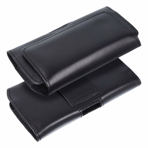 ROYAL universal horizontal leather belt holster size 2XL for SAMSUNG A21s / S20 ULTRA / S21 ULTRA / A70 / A71 / XIAOMI REDMI 9 / HUAWEI P SMART PRO black