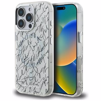 Karl Lagerfeld IML Karl Script Pattern MagSafe Ümbris jaoks iPhone 16 Pro - Valge