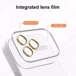 Soft Silicone Lens Ümbris jaoks Iphone 14 Pro Max valge