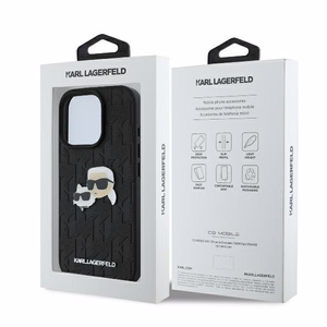 Karl Lagerfeld Monogram Karl & Choupette Head Pin iPhone 16 Pro Ümbris - must