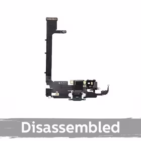 Laadimisport ühilduv Apple iPhone 11 Pro Max flex-kaabliga / matt must / (Kasutatud)