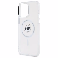 Karl Lagerfeld IML Metal Choupette Head MagSafe Ümbris jaoks iPhone 14 Pro Max - valge