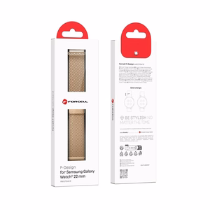 Strap to Samsung Galaxy Watch Forcell F-Design FS10 magnetic steel 22 mm golden
