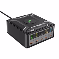 Blitzwolf BW-S28 260W, 2xUSB-A, 3xUSB-C, 15W wireless laadija (must)