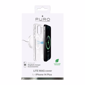 Puro ümbris seadmele Apple iPhone 14 Plus, MagSafe'iga, läbipaistev