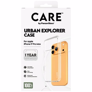 CARE by PanzerGlass Flagship Urban Explorer Ümbris w. Clear Raamiga jaoks iPhone 17 Pro Max - Läbipaistev