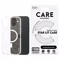 CARE by PanzerGlass Flagship Star Lit Ümbris iPhone 16 Plus 6.7" valge/valge MagSafe 1343