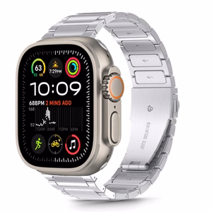 Rihm TECH-PROTECT STAINLESS CLASSIC APPLE WATCH 6 / 7 / 8 / 9 / 10 / SE / ULTRA 1 / 2 (44 / 45 / 46 / 49 MM) hõbedane